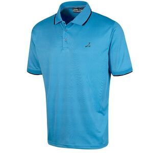 Under Par Mens Waffle Knit Polo Shirt / Turquoise